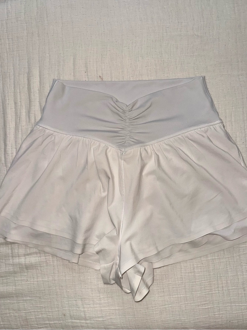 Aerie White High-Rise Athletic Shorts